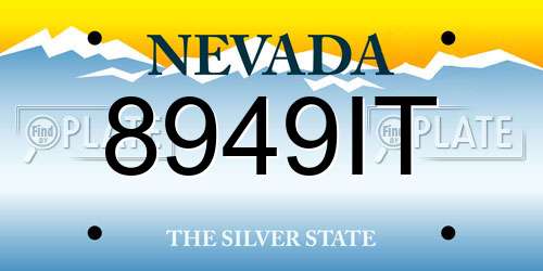 8949IT Nevada License Plate