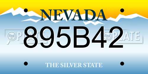 895B42 Nevada License Plate
