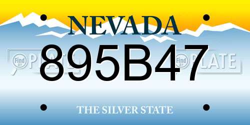 895B47 Nevada License Plate