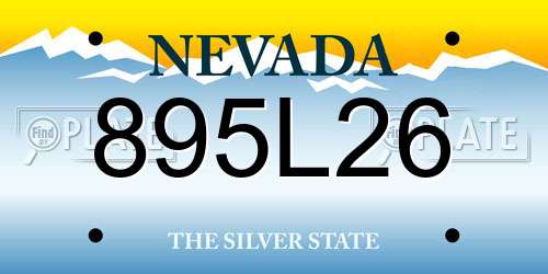 895L26 Nevada License Plate