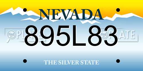 895L83 Nevada License Plate