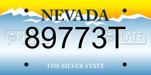 89773T Nevada License Plate
