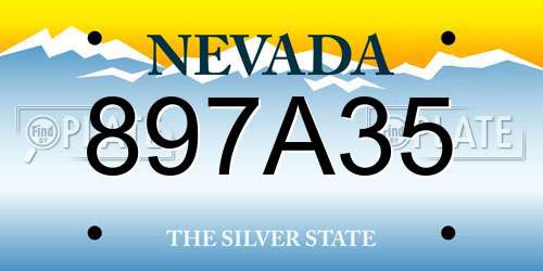 897A35 Nevada License Plate