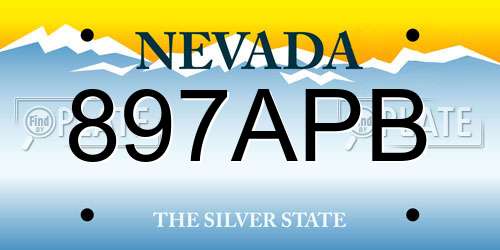 897APB Nevada License Plate