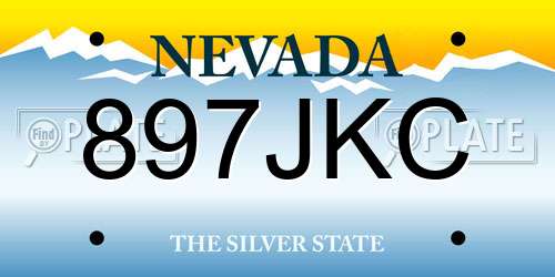 897JKC Nevada License Plate