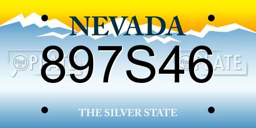 897S46 Nevada License Plate