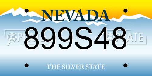 899S48 Nevada License Plate