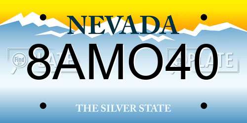 8AMO40 Nevada License Plate