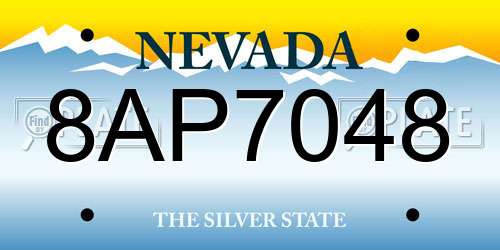 8AP7048 Nevada License Plate