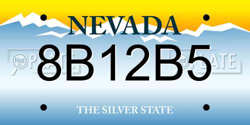8B12B5 Nevada License Plate
