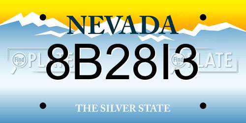 8B28I3 Nevada License Plate