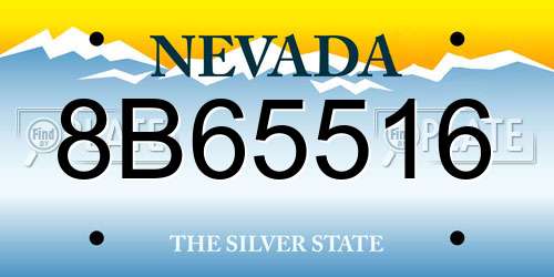 8B65516 Nevada License Plate
