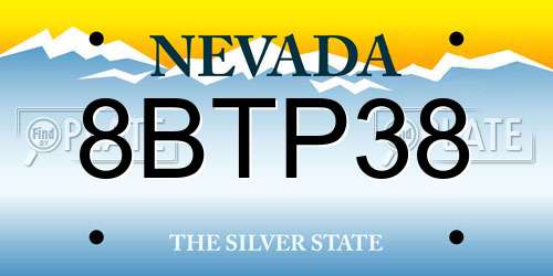 8BTP38 Nevada License Plate