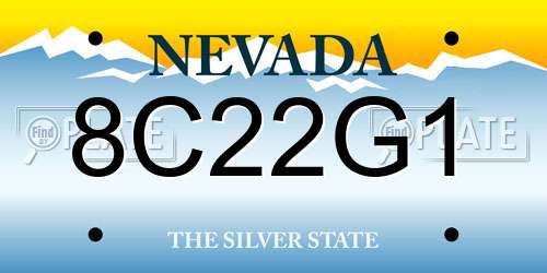 8C22G1 Nevada License Plate