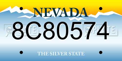 8C80574 Nevada License Plate