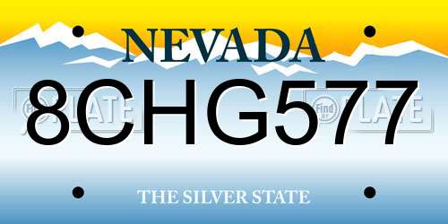 8CHG577 Nevada License Plate
