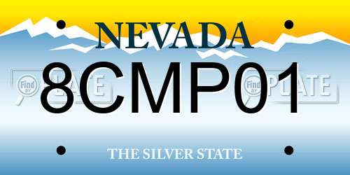 8CMP01 Nevada License Plate