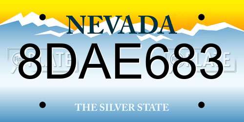 8DAE683 Nevada License Plate