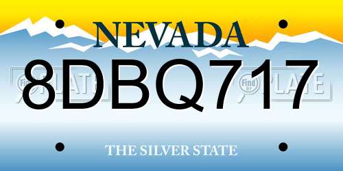 8DBQ717 Nevada License Plate