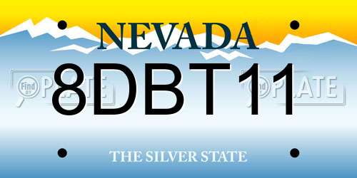 8DBT11 Nevada License Plate