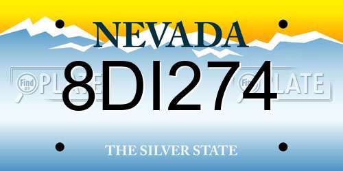 8DI274 Nevada License Plate