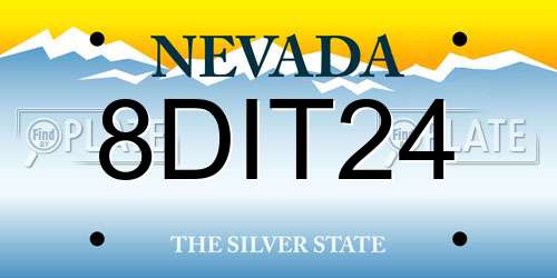 8DIT24 Nevada License Plate