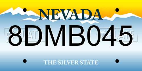 8DMB045 Nevada License Plate