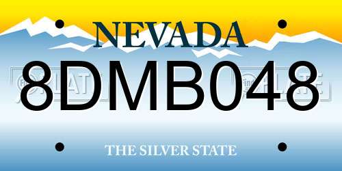 8DMB048 Nevada License Plate