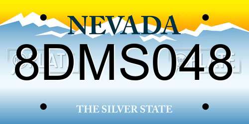 8DMS048 Nevada License Plate