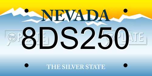 8DS250 Nevada License Plate