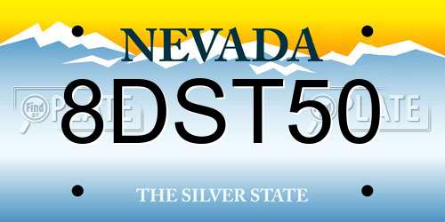 8DST50 Nevada License Plate