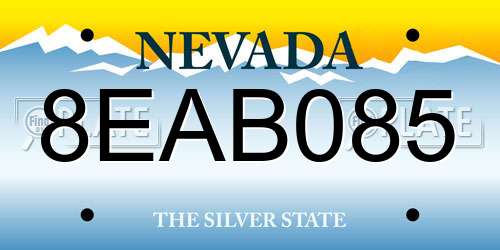 8EAB085 Nevada License Plate