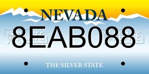 8EAB088 Nevada License Plate