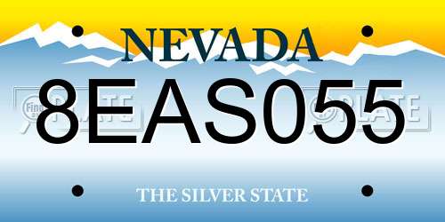 8EAS055 Nevada License Plate