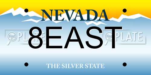 8EAST Nevada License Plate