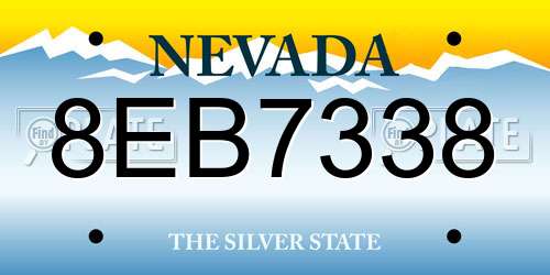 8EB7338 Nevada License Plate