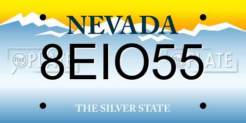 8EIO55 Nevada License Plate
