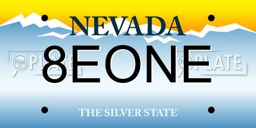 8EONE Nevada License Plate