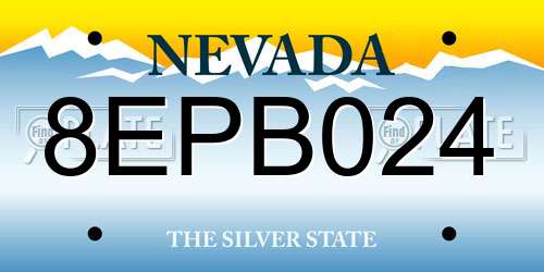 8EPB024 Nevada License Plate