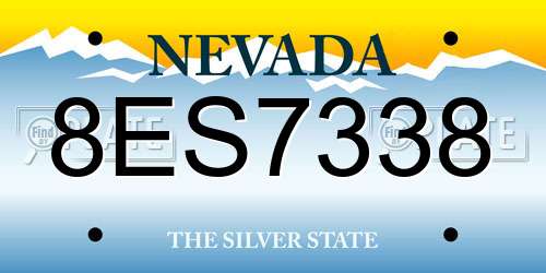 8ES7338 Nevada License Plate