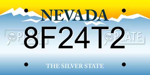 8F24T2 Nevada License Plate
