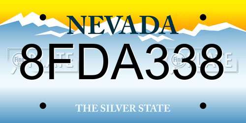 8FDA338 Nevada License Plate