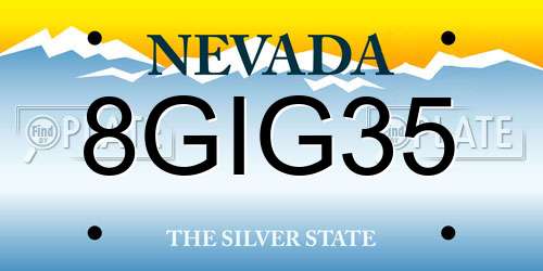 8GIG35 Nevada License Plate