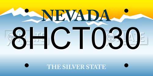 8HCT030 Nevada License Plate