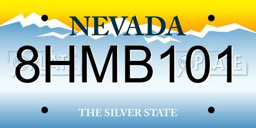 8HMB101 Nevada License Plate