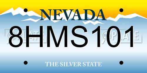 8HMS101 Nevada License Plate