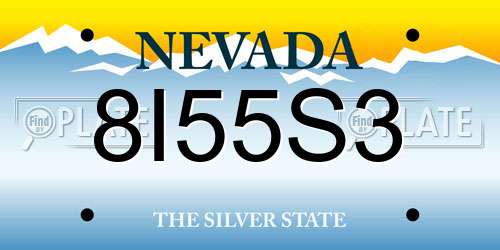 8I55S3 Nevada License Plate