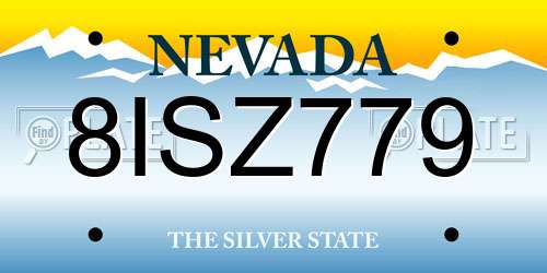 8ISZ779 Nevada License Plate