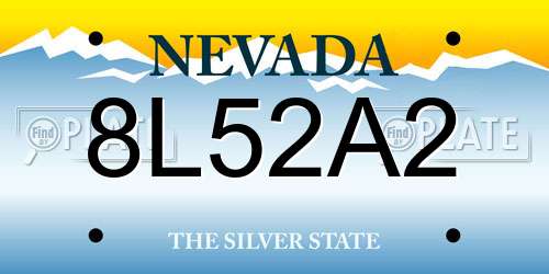 8L52A2 Nevada License Plate