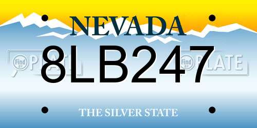 8LB247 Nevada License Plate